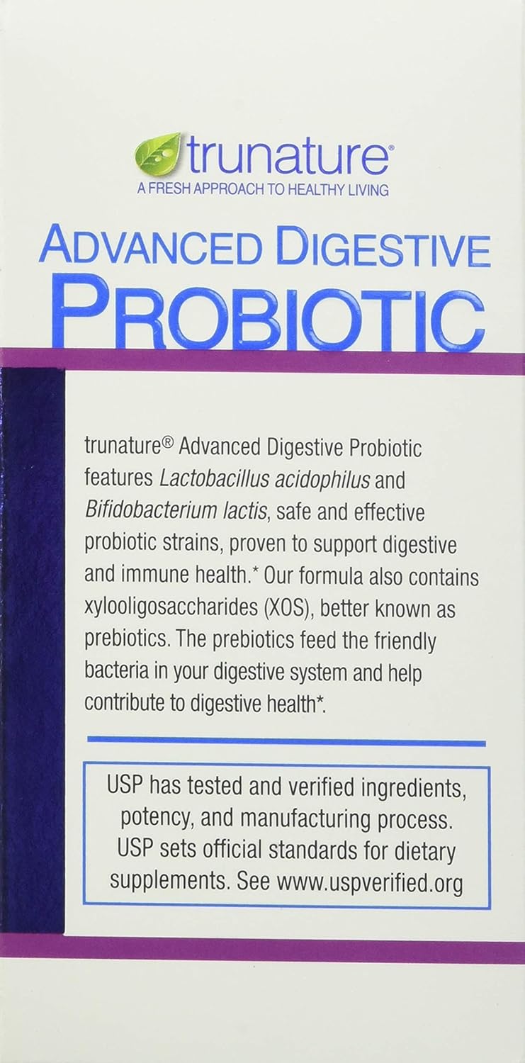 Trunature White Advanced Digestive Probiotic Capsules - 100 Count