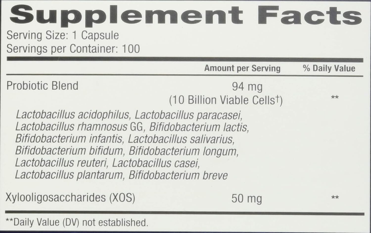 Trunature White Advanced Digestive Probiotic Capsules - 100 Count