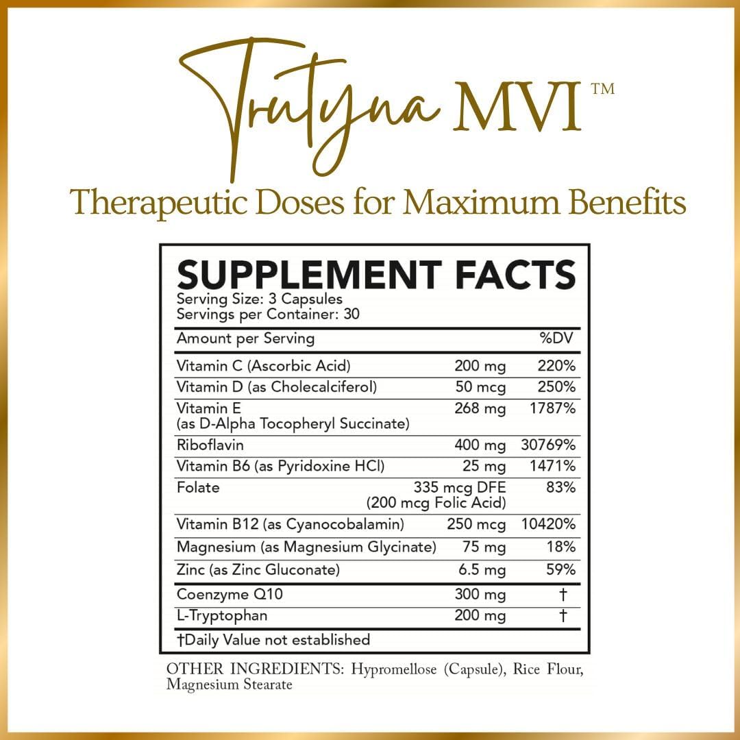 Trutyna MVI - Natural Supplement for Migraine Relief, Vestibular Support, and Brain Health