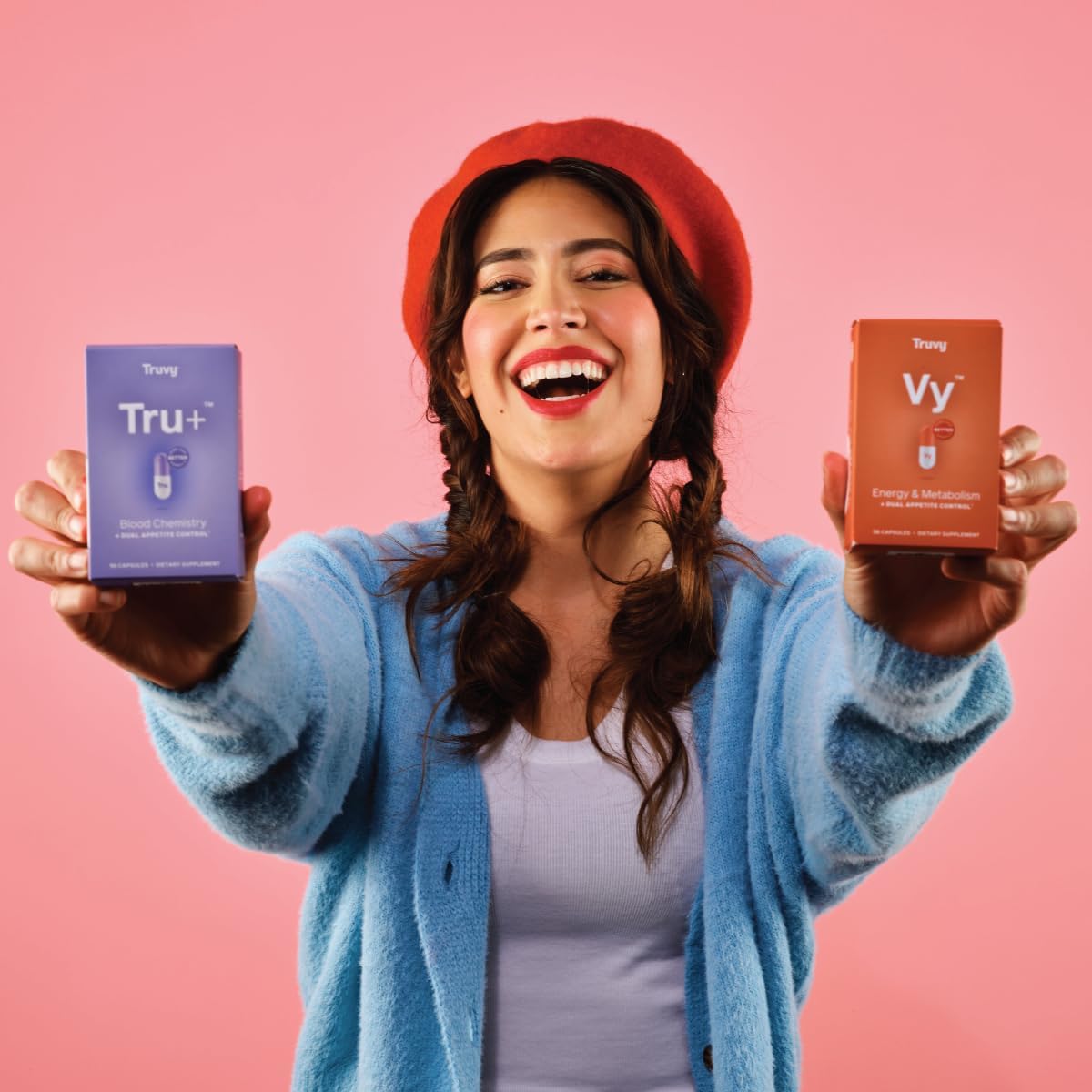 Truvy Vy Dual Appetite Suppressant & Energy Booster for Weight Loss - 30-Day Kit - Dietary Supplements for Men & Women - 1 Box of Vy (56 Capsules)