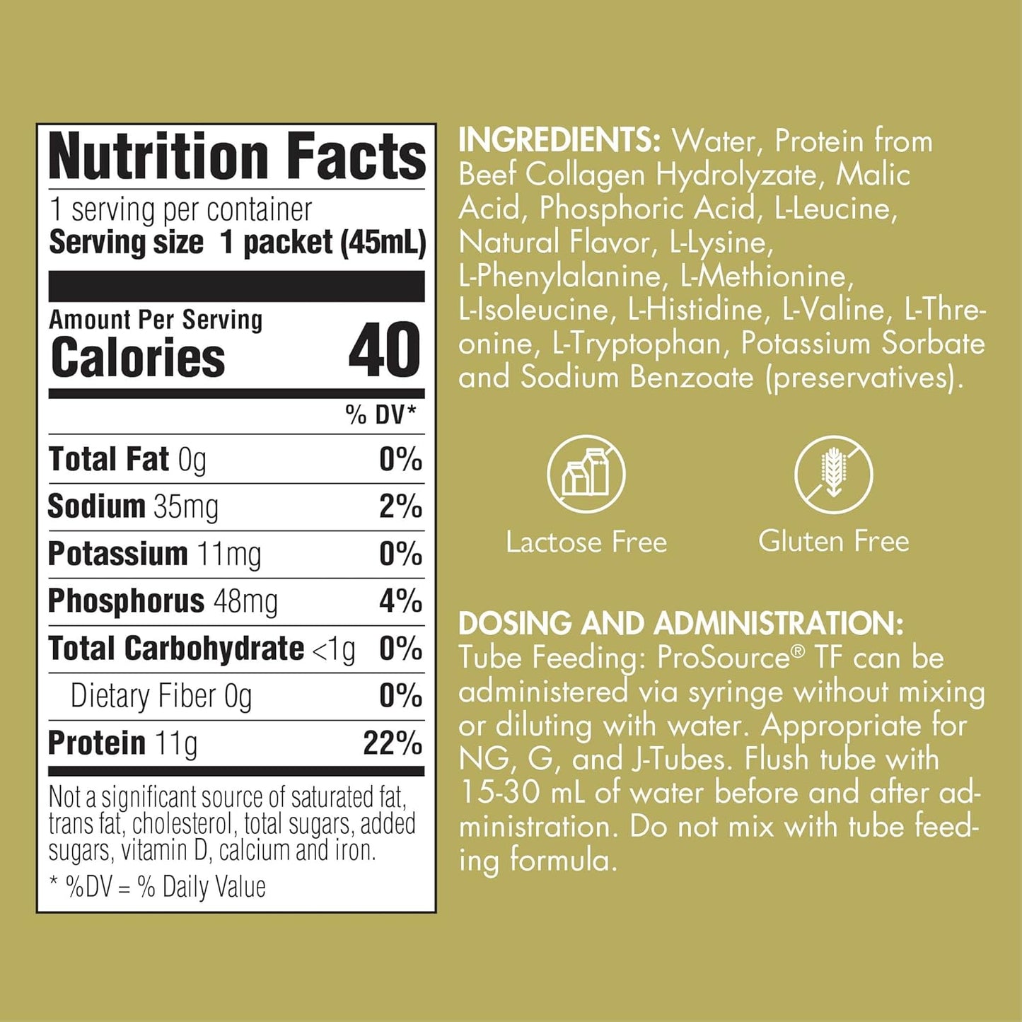 Tube Feeding Liquid Protein Supplement | 11g Protein per Serving | Medtrition | 100 Pack