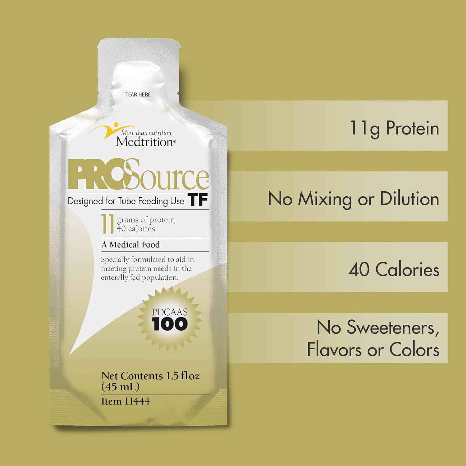 Tube Feeding Liquid Protein Supplement | 11g Protein per Serving | Medtrition | 100 Pack