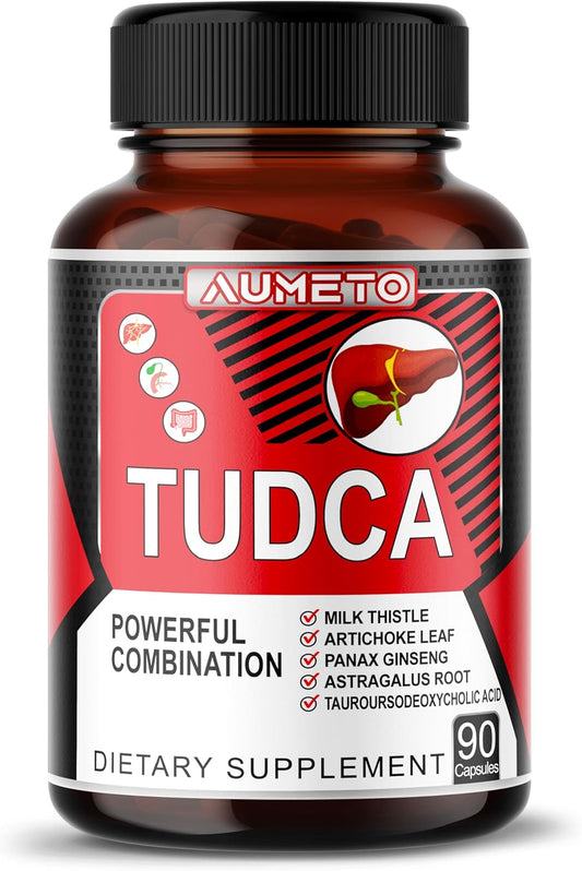 TUDCA Supplement with Milk Thistle, Artichoke, Panax Ginseng, Astragalus - Bile Flow & Digestion Support (90 Capsules)