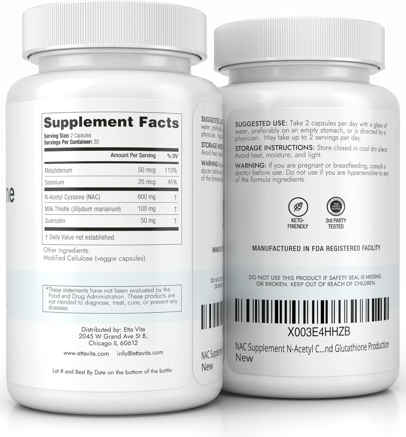 Turkesterone and N-Acetyl Cysteine Bundle with Enhanced Absorption for Turk & NAC Supplement