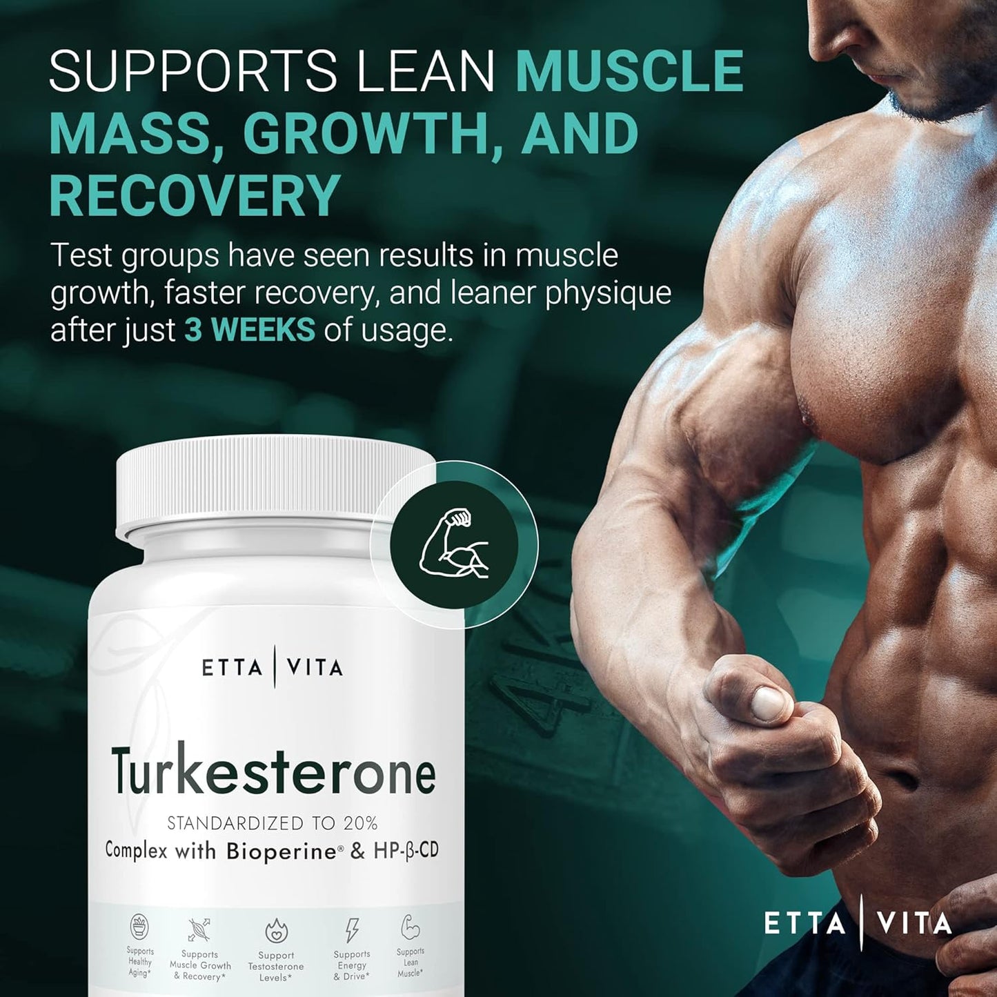 Turkesterone and N-Acetyl Cysteine Bundle with Enhanced Absorption for Turk & NAC Supplement