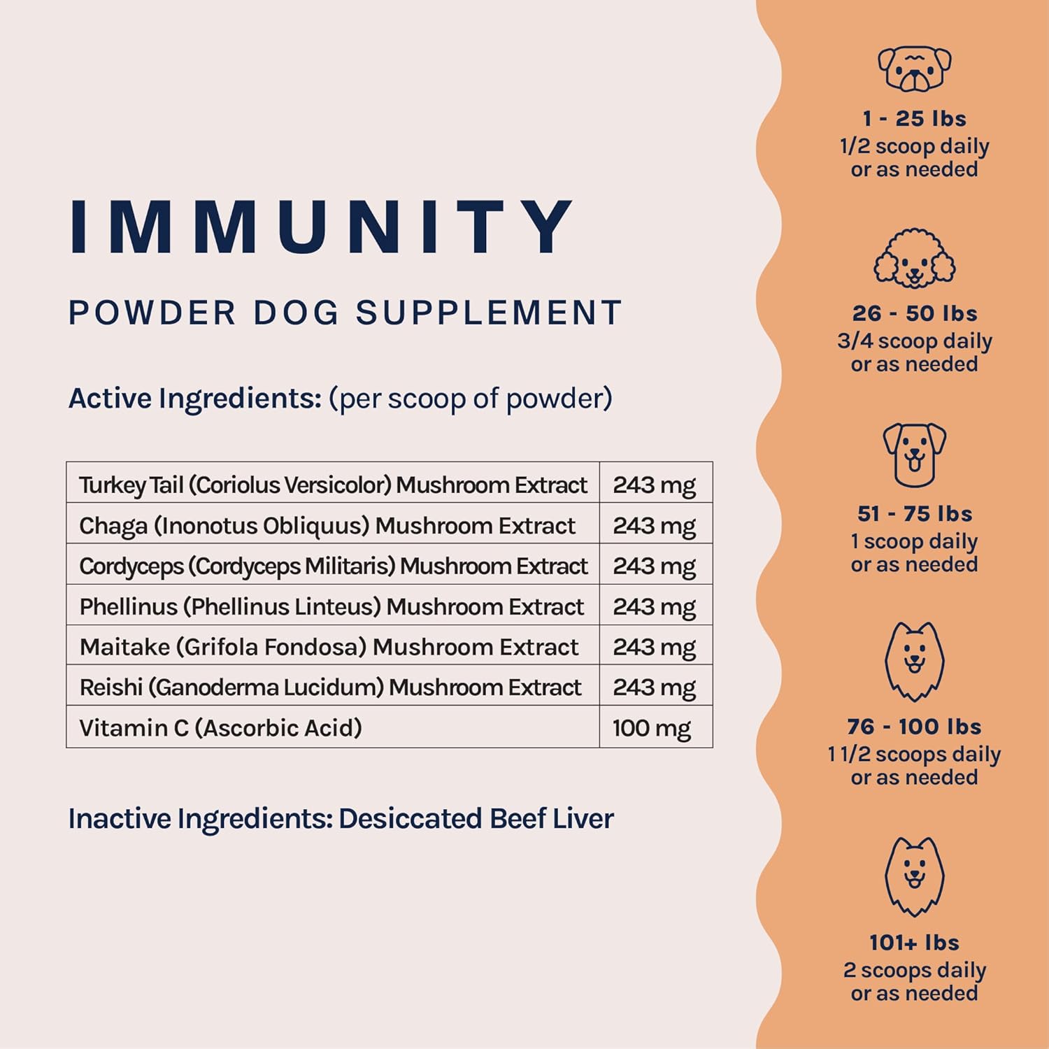 Turkey Tail Mushroom Immunity Boost Powder for Dogs - Allergy & Immune Support Supplement for Small/Large Breeds - Good Trouble Pets 1.9 oz Beef Flavor