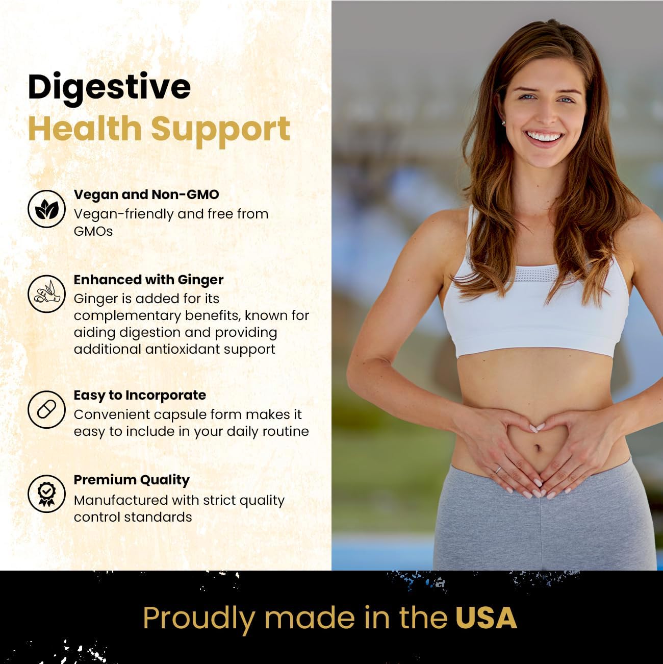 Turmeric and Ginger Capsules with BioPerine - Natural Dietary Supplement with 95% Curcuminoids - 60 Herbal Capsules for Wellness