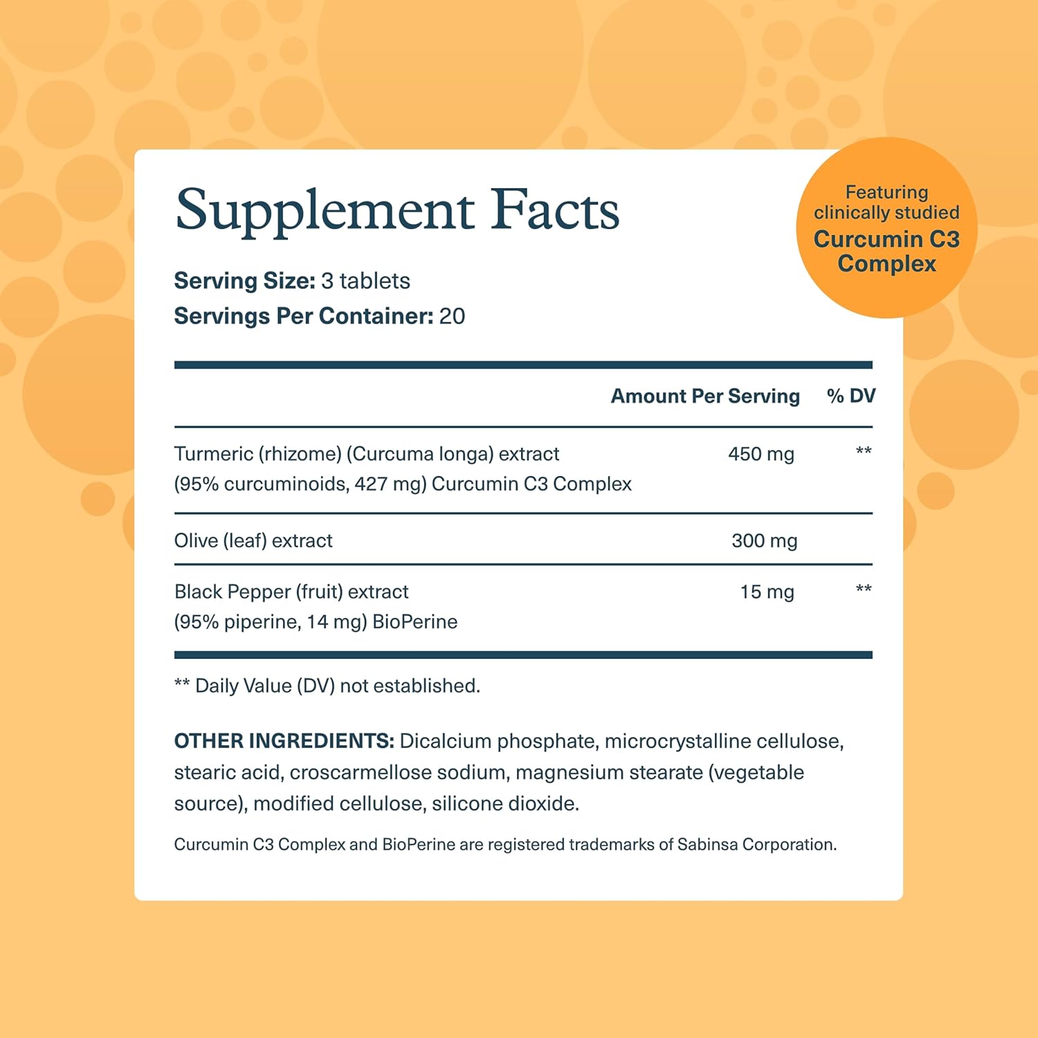 Turmeric Antioxidant Joint Support Supplement with Black Pepper Extract - Vegan 60 Tablets