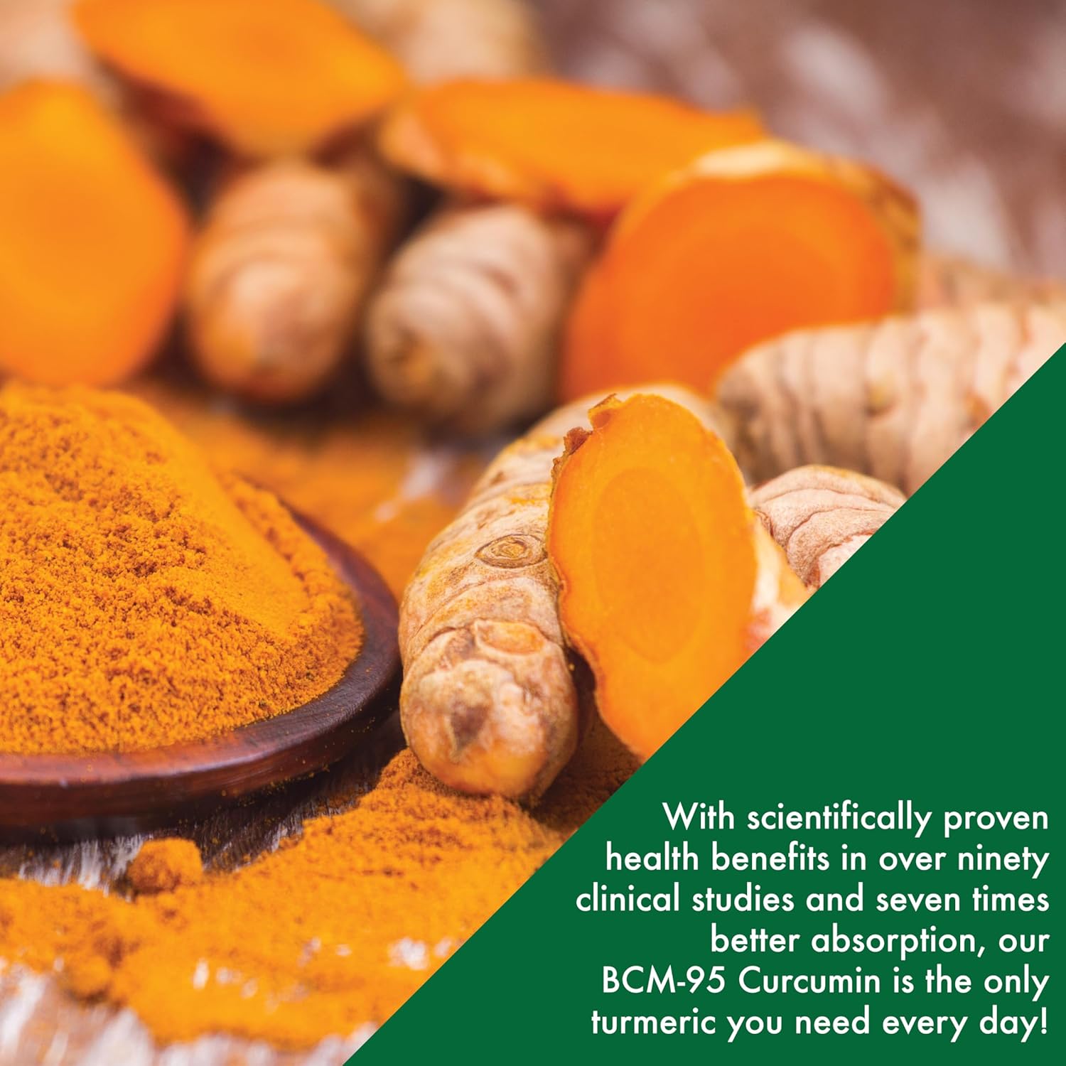 Turmeric Curcumin Complex 500mg with BCM-95 Curcugreen | Vegan Certified | Non-GMO & Hypoallergenic | Pack of 120