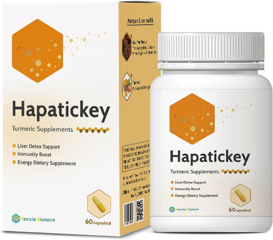 Turmeric Curcumin Energy Dietary Supplement: Liver Detox & Immunity Boost | 60 Capsules by Fecula Biotech