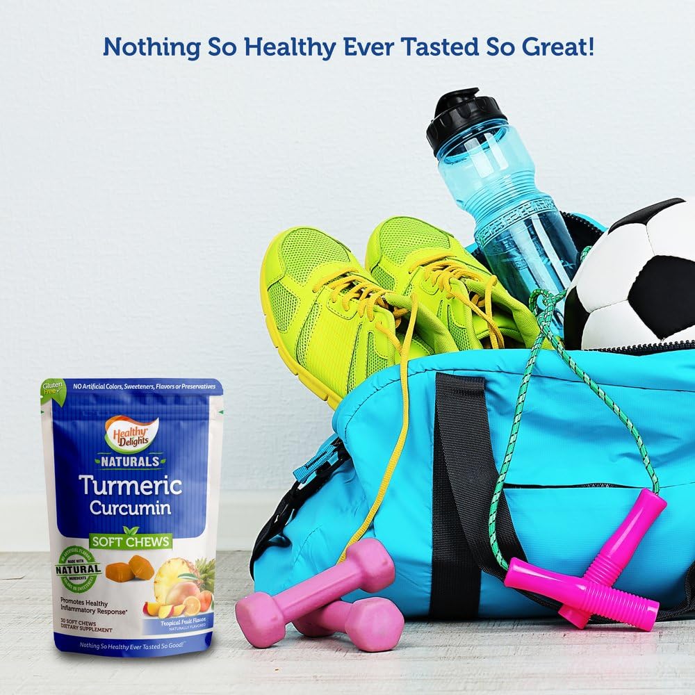Turmeric Curcumin Soft Chews for Healthy Inflammatory Response - Tropical Fruit Flavor - 30 Count