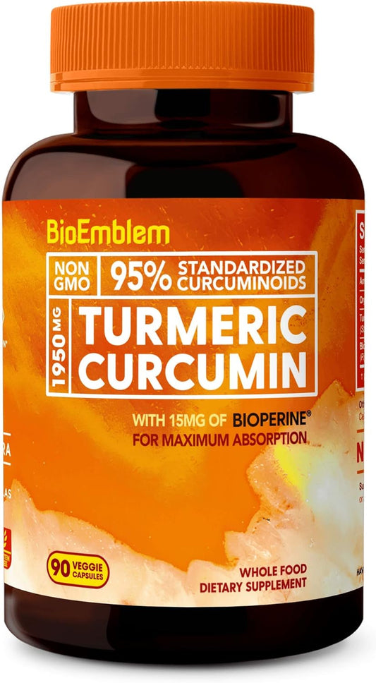 Turmeric Curcumin Supplement with BioPerine for Joint Health & Inflammation Support