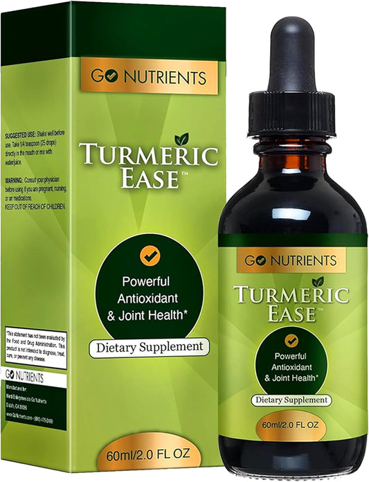 Turmeric Ease Liquid Drops with Black Pepper for Joint Support - 2.0 oz | 48 Servings