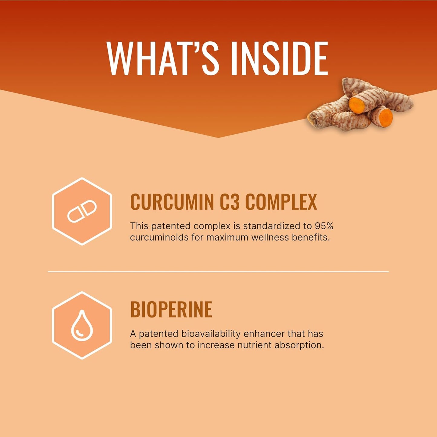 Turmeric MD Capsules with BioPerine - 6 Month Supply - High Potency 95% Curcuminoids - 360 Pills