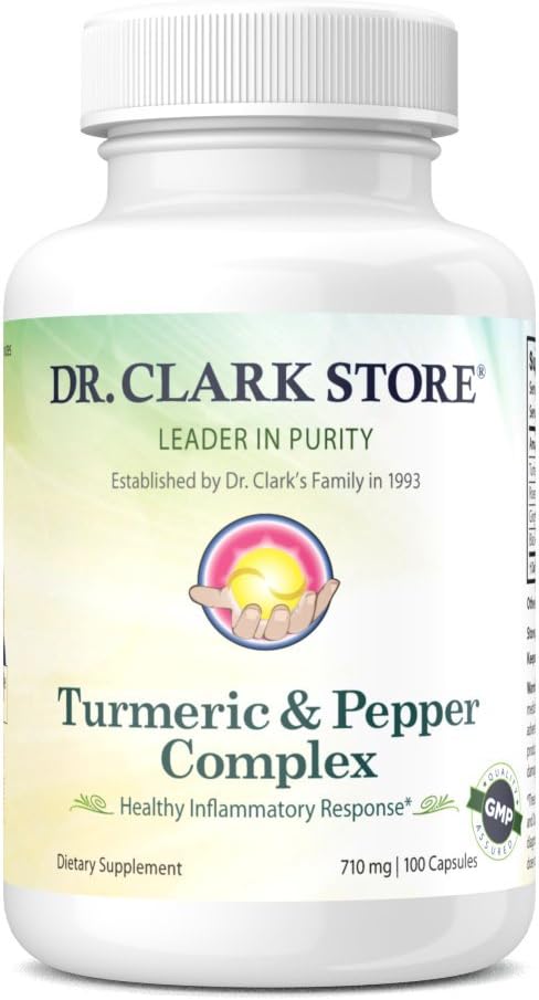 Turmeric & Pepper Complex Capsules - 710mg, 100 Count, Antioxidant for Joint Health & Inflammation