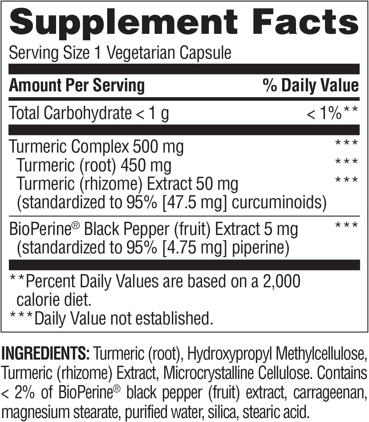 Turmeric Supplement with BioPerine for Joint Function, Mobility, 90 Vegetarian Capsules