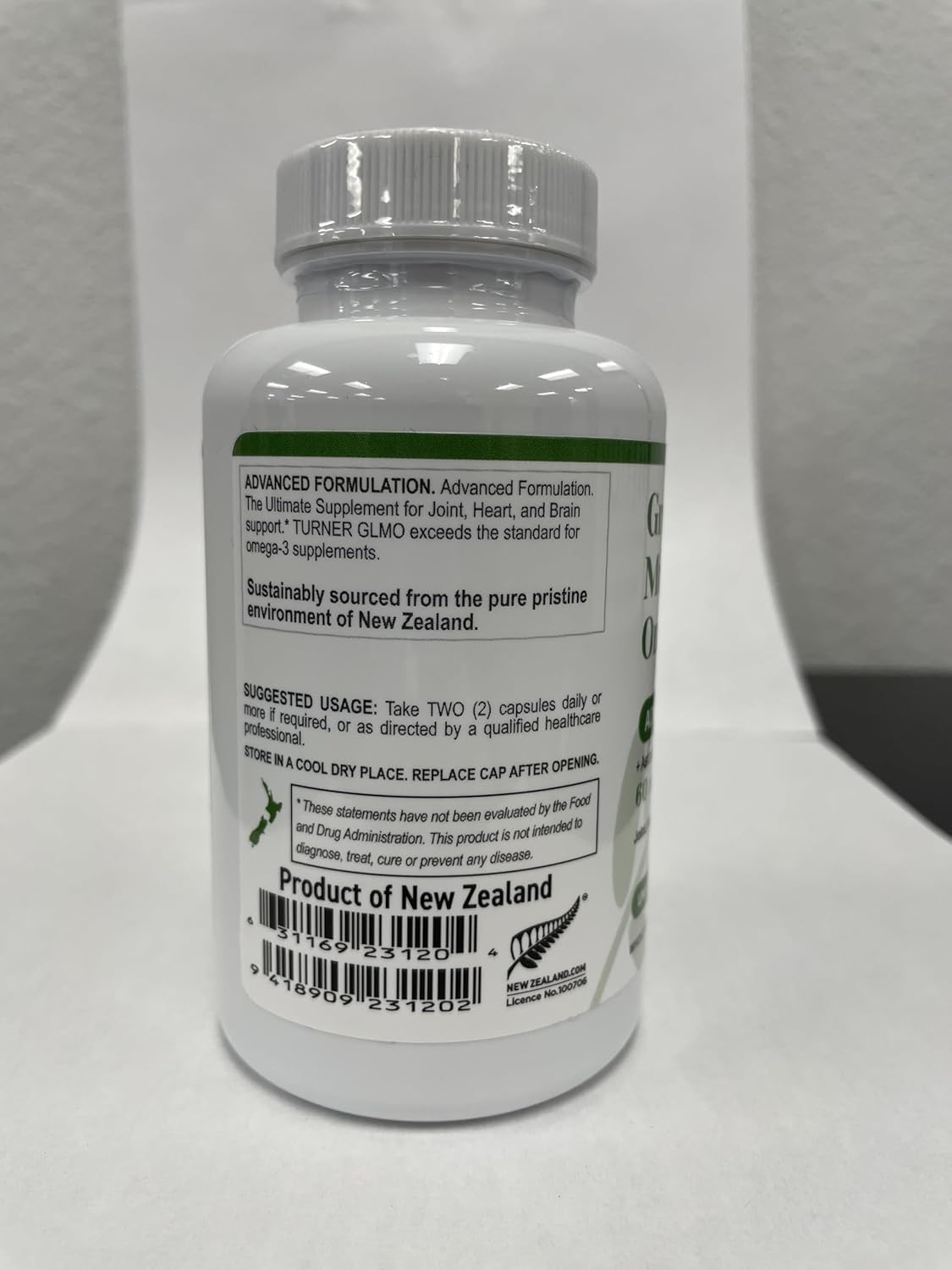 TURNER Green Lipped Mussel Oil with UAF1000+ Antioxidant, High Potency Omega-3 for Joint Comfort, 120 Softgels