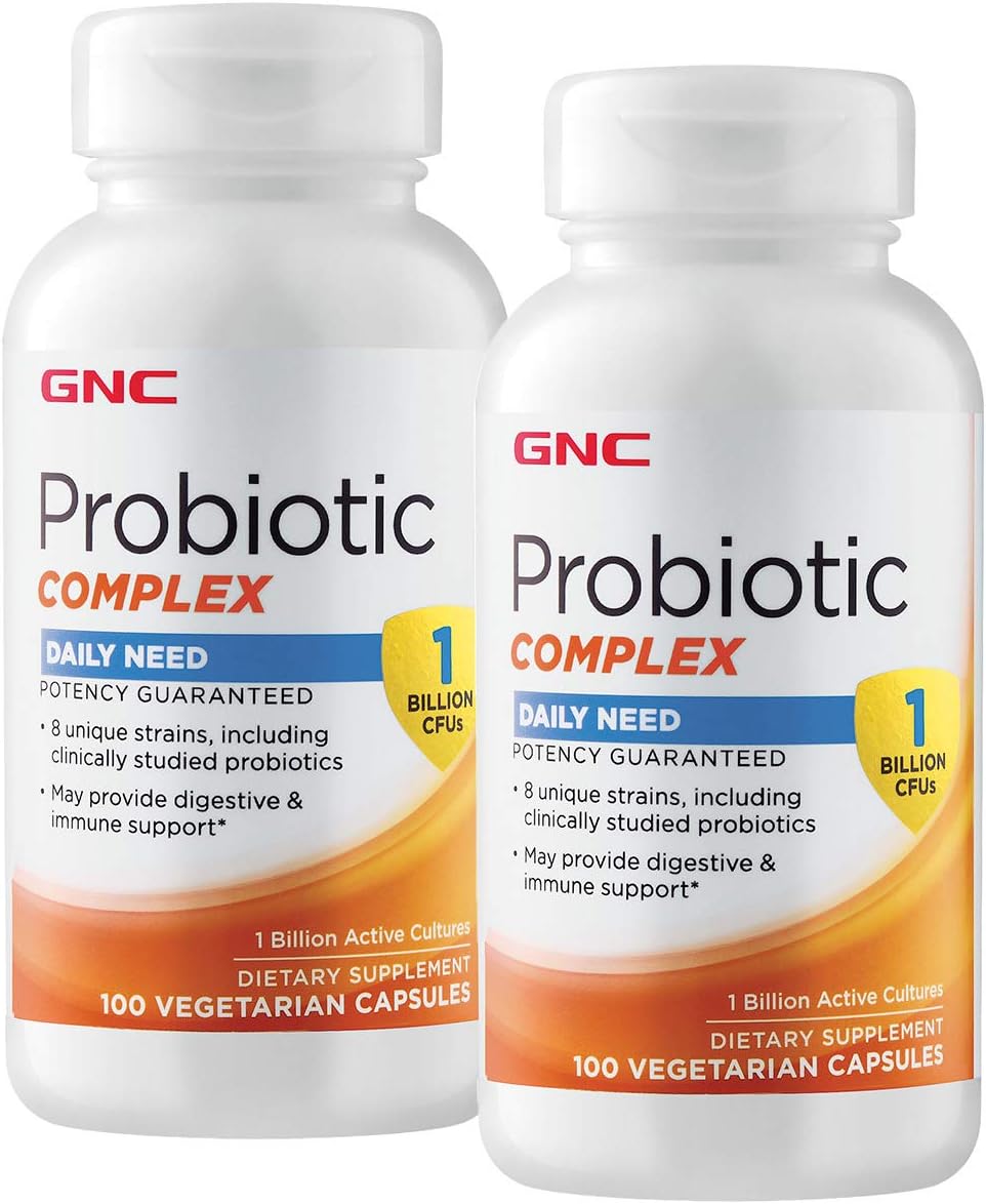 Twin Pack GNC Probiotic Complex Daily Need - 1 Billion CFUs for Gut Health
