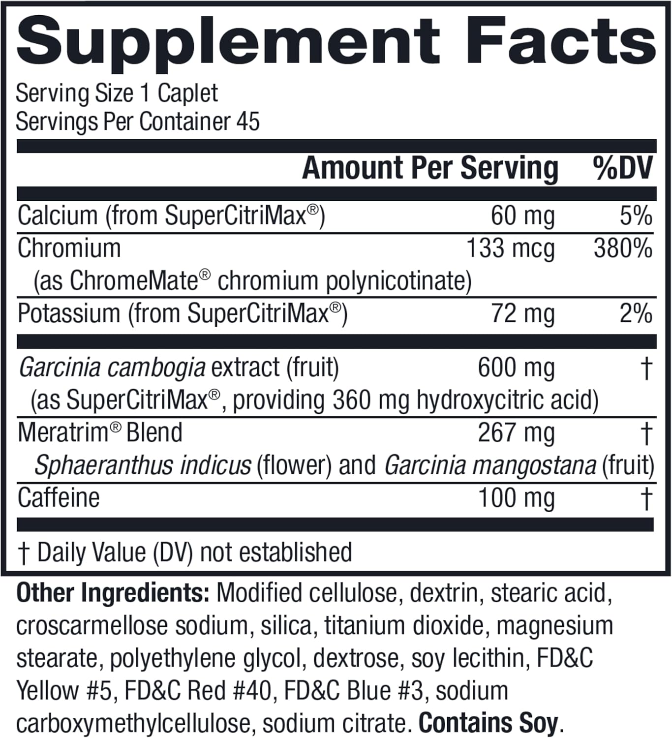 Twinlab MetaboLife Ultra Hunger Control Dietary Supplement 800mg 90 Caplets - Men & Women Weight Loss Support