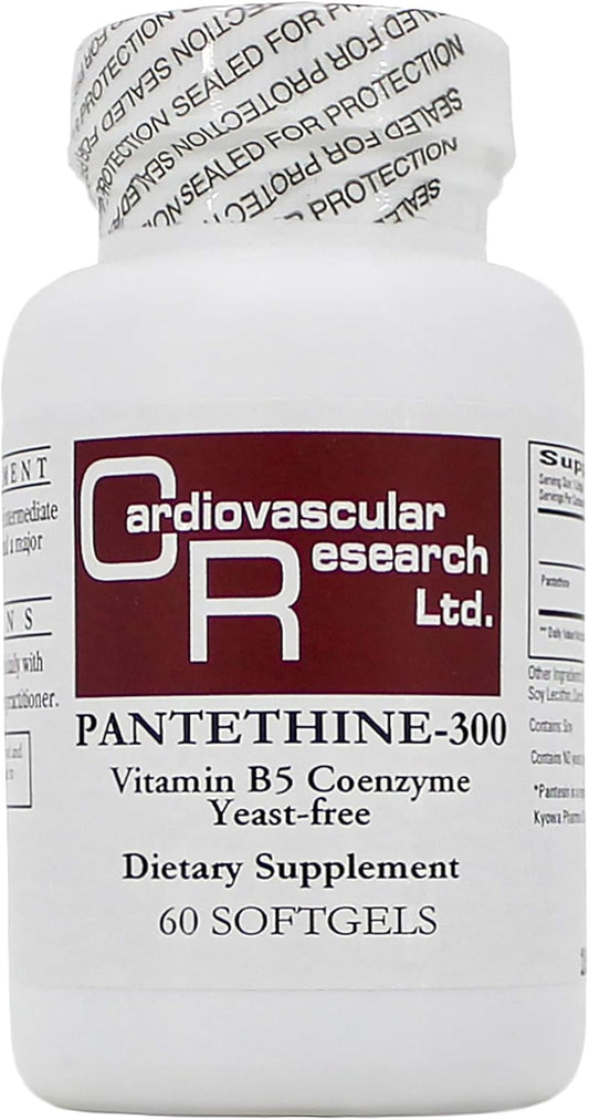 Two 2-Pack Pantethine 300mg (Pantesin) Softgels for Cardiovascular Health by Ecological Formulas/Cardiovascular Research