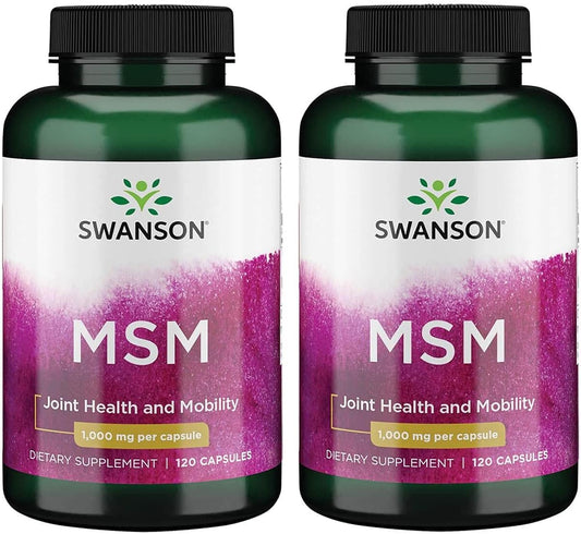 Two Pack of Swanson Ultra MSM 1,000 mg Capsules - 240 Count