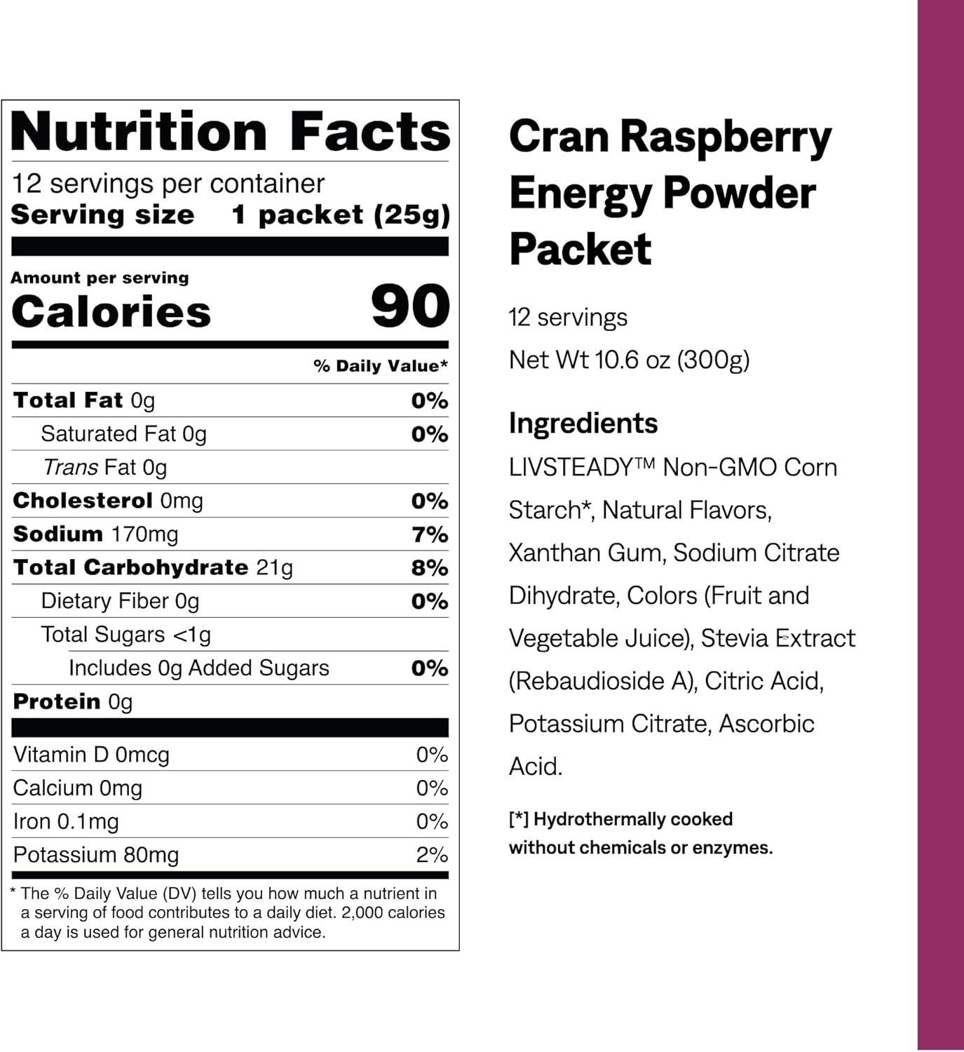 UCAN Cran-Raz Energy Powder - Keto, Sugar-Free Pre & Post Workout for Men & Women - Non-GMO, Vegan, Gluten-Free - Ideal for Runners, Gym-Goers, and Athletes - 12 Servings, 25g