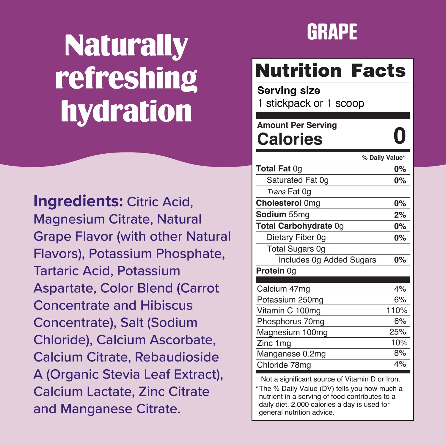 Ultima Replenisher Grape Electrolyte Powder Drink Mix - 90 Servings - Hydration Powder with 6 Essential Electrolytes and Trace Minerals - Keto, Vegan, Non-GMO, Sugar-Free