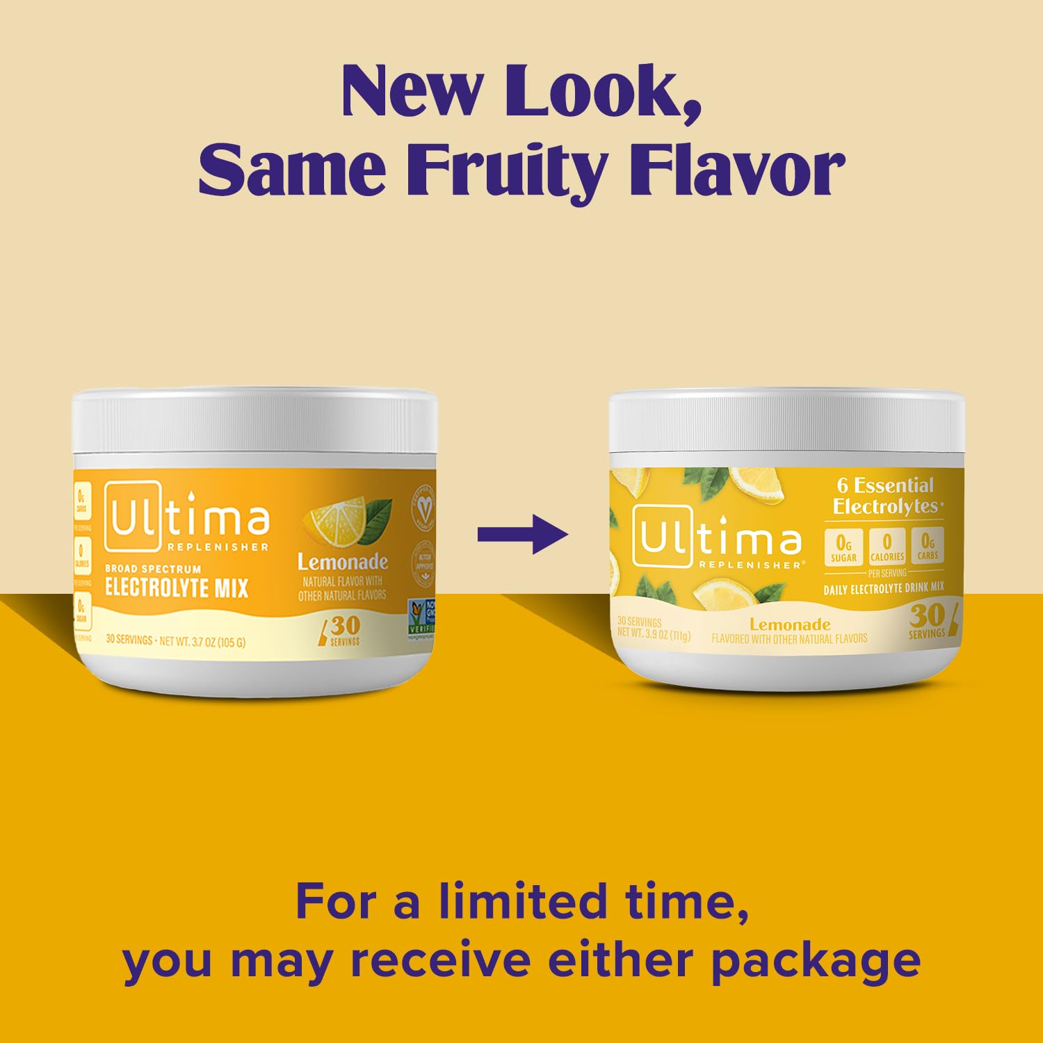 Ultima Replenisher Lemonade Electrolyte Powder Drink Mix - 30 Servings - Hydration Powder with 6 Electrolytes and Trace Minerals - Keto, Vegan, Non-GMO, Sugar-Free