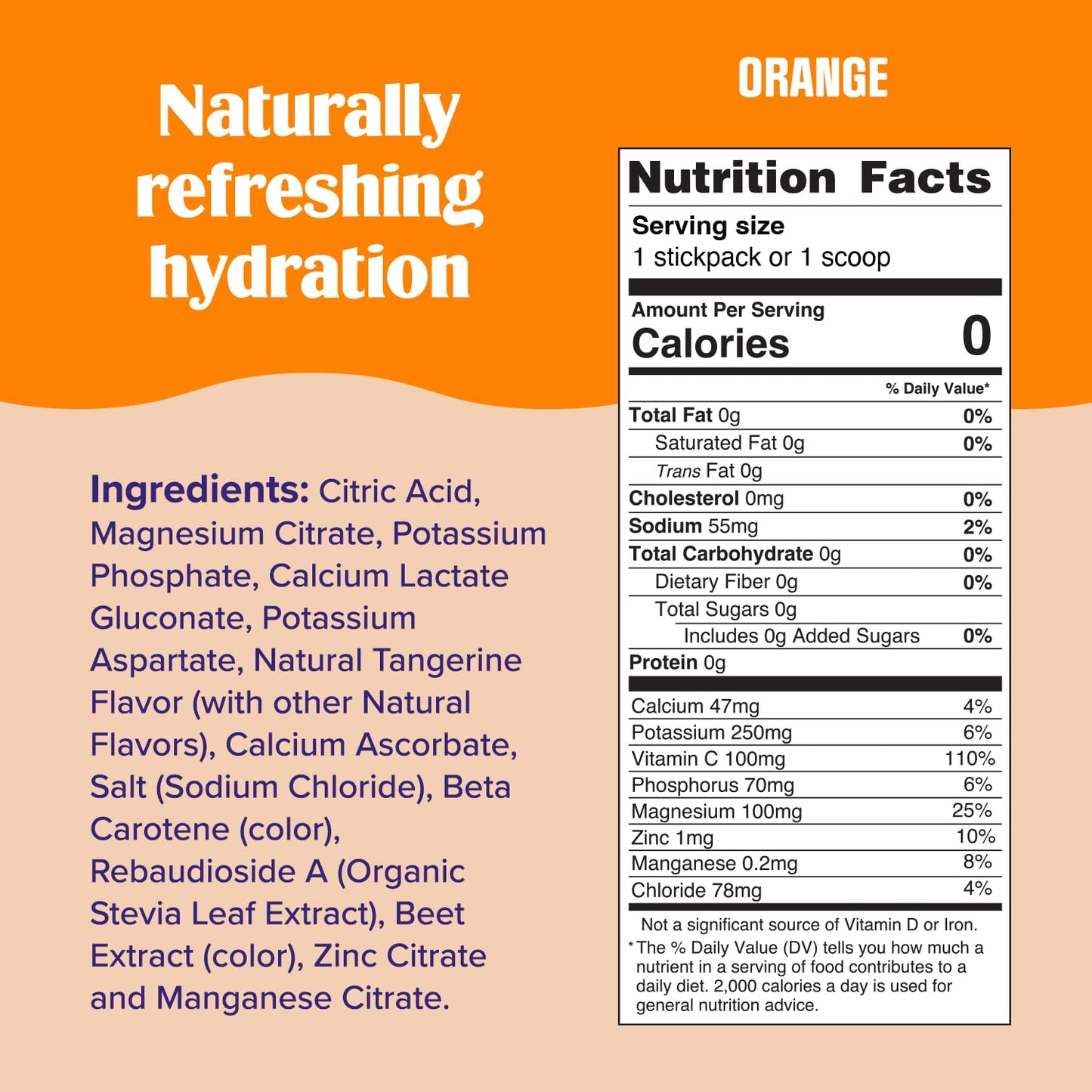 Ultima Replenisher Orange Electrolyte Powder Drink Mix - 30 Servings - Hydration with 6 Electrolytes - Keto, Vegan, Non-GMO, Sugar-Free