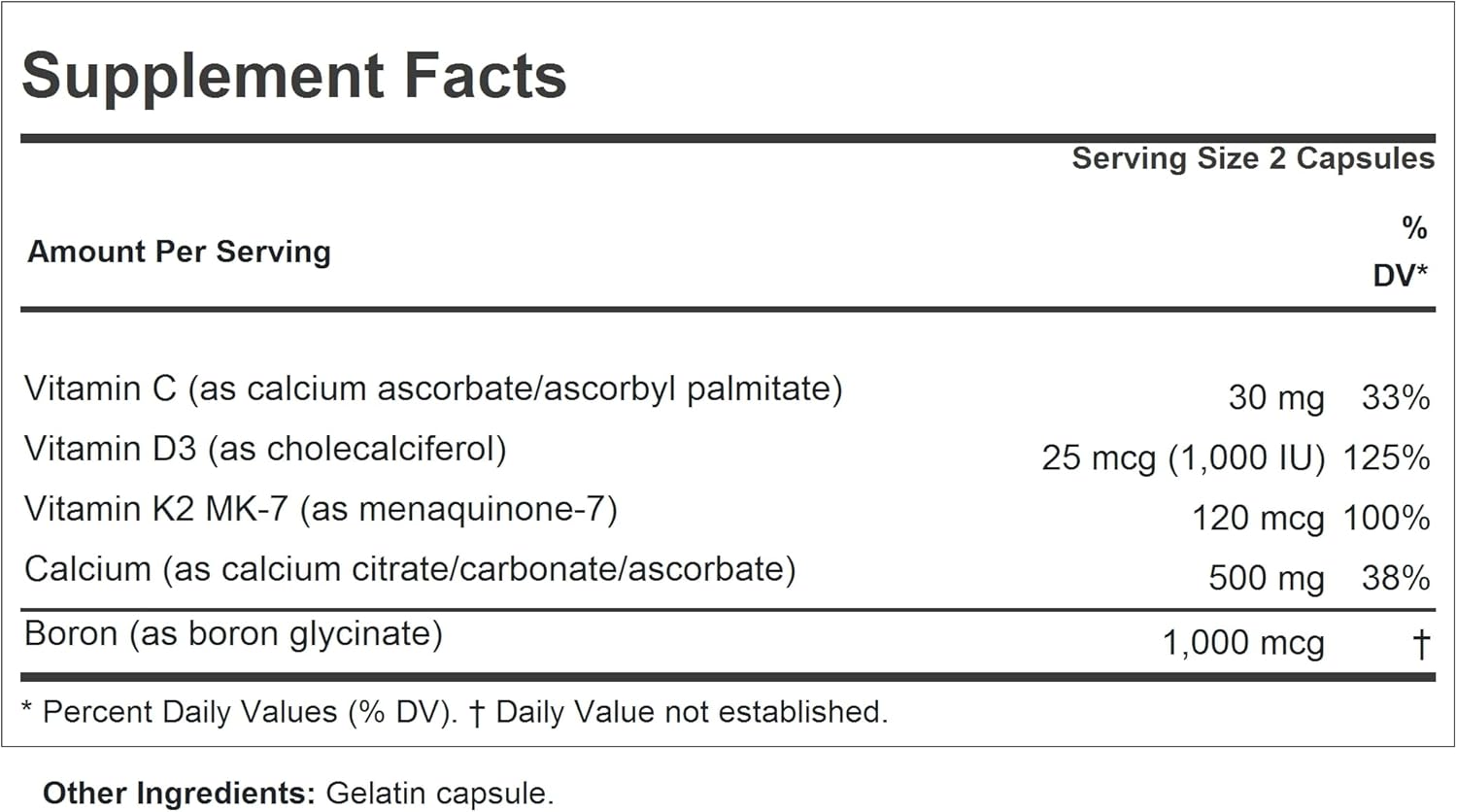 Ultimate Calcium Intensive Care with Vitamin D3 and K2 MK7-120 mcg - 60 Capsules for Bone Health - Easy to Swallow Formula without Additives