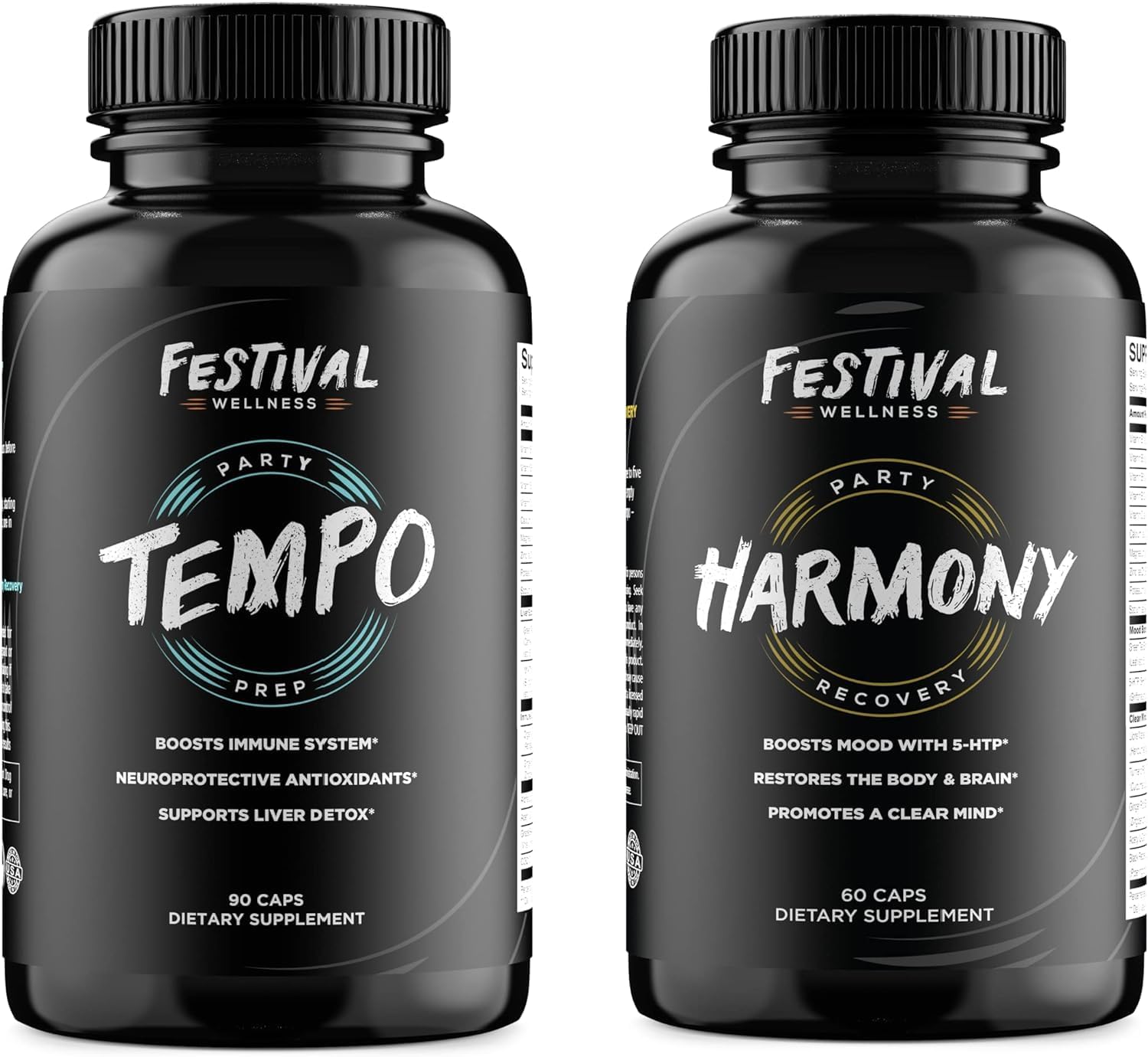 Ultimate Festival Wellness Bundle: 5-HTP, Antioxidants, Rave Vitamins, and More for Festival, Rave, and Party Recovery