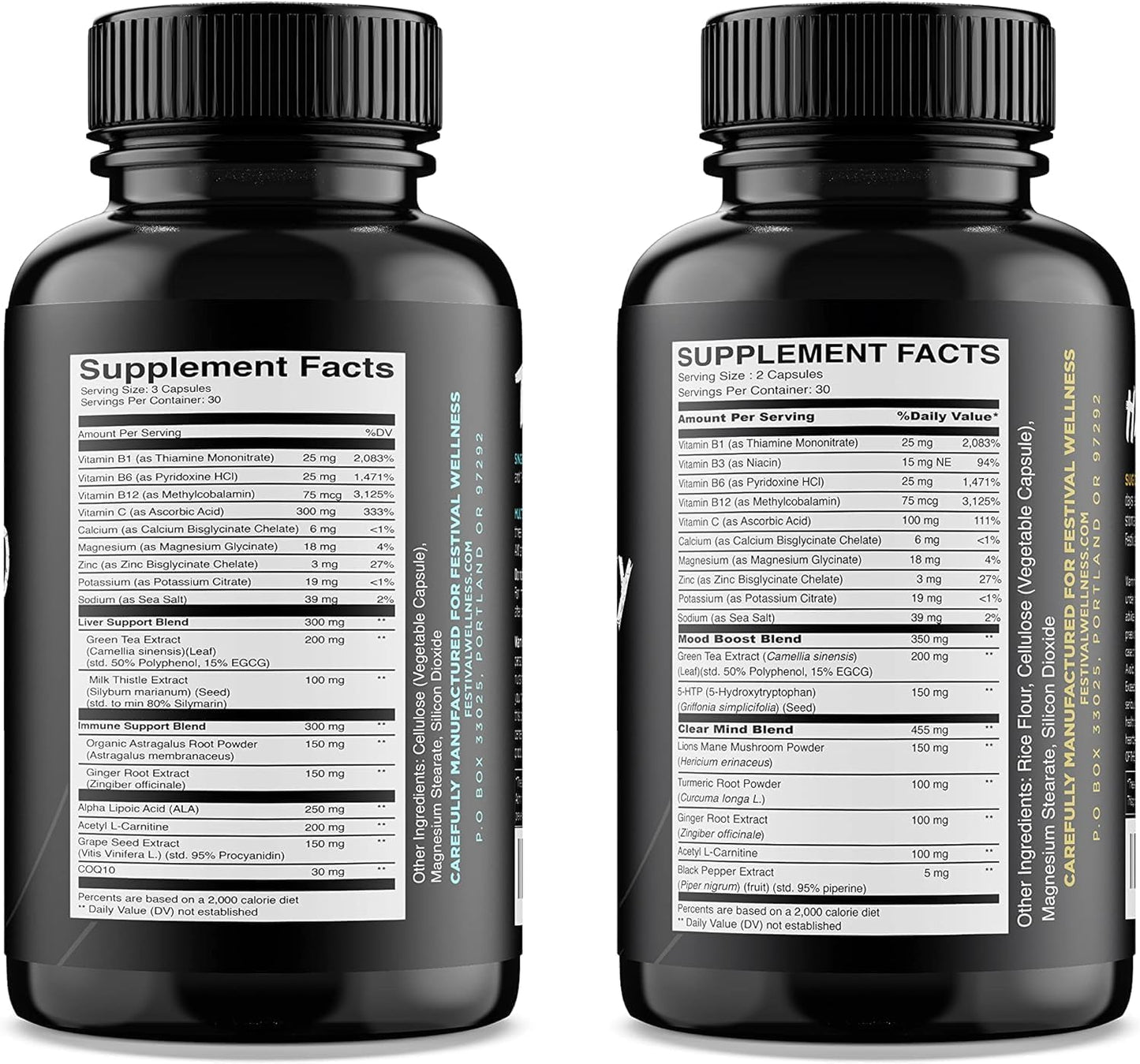 Ultimate Festival Wellness Bundle: 5-HTP, Antioxidants, Rave Vitamins, and More for Festival, Rave, and Party Recovery