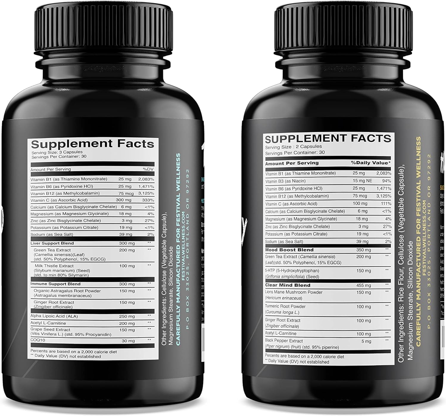 Ultimate Festival Wellness Bundle: 5-HTP, Antioxidants, Rave Vitamins, and More for Festival, Rave, and Party Recovery
