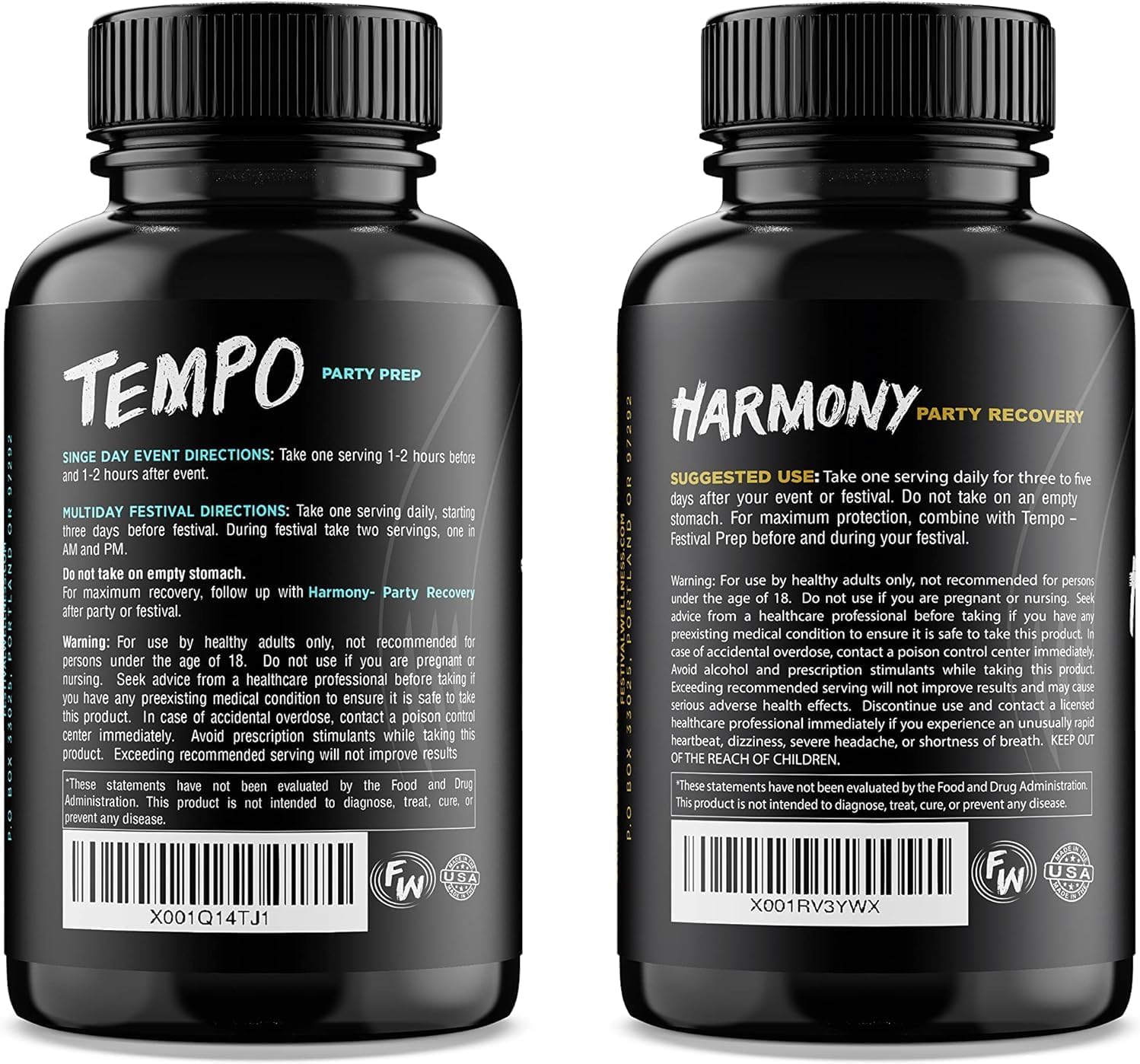 Ultimate Festival Wellness Bundle: 5-HTP, Antioxidants, Rave Vitamins, and More for Festival, Rave, and Party Recovery