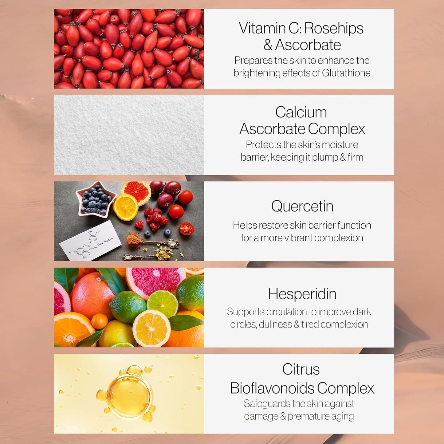 Ultimate Glowing Skin Set - Collagen, Glutathione, Vitamin C - MAX Brightening Complex with Rose HIPS, Hyaluronic Acid, CoQ10