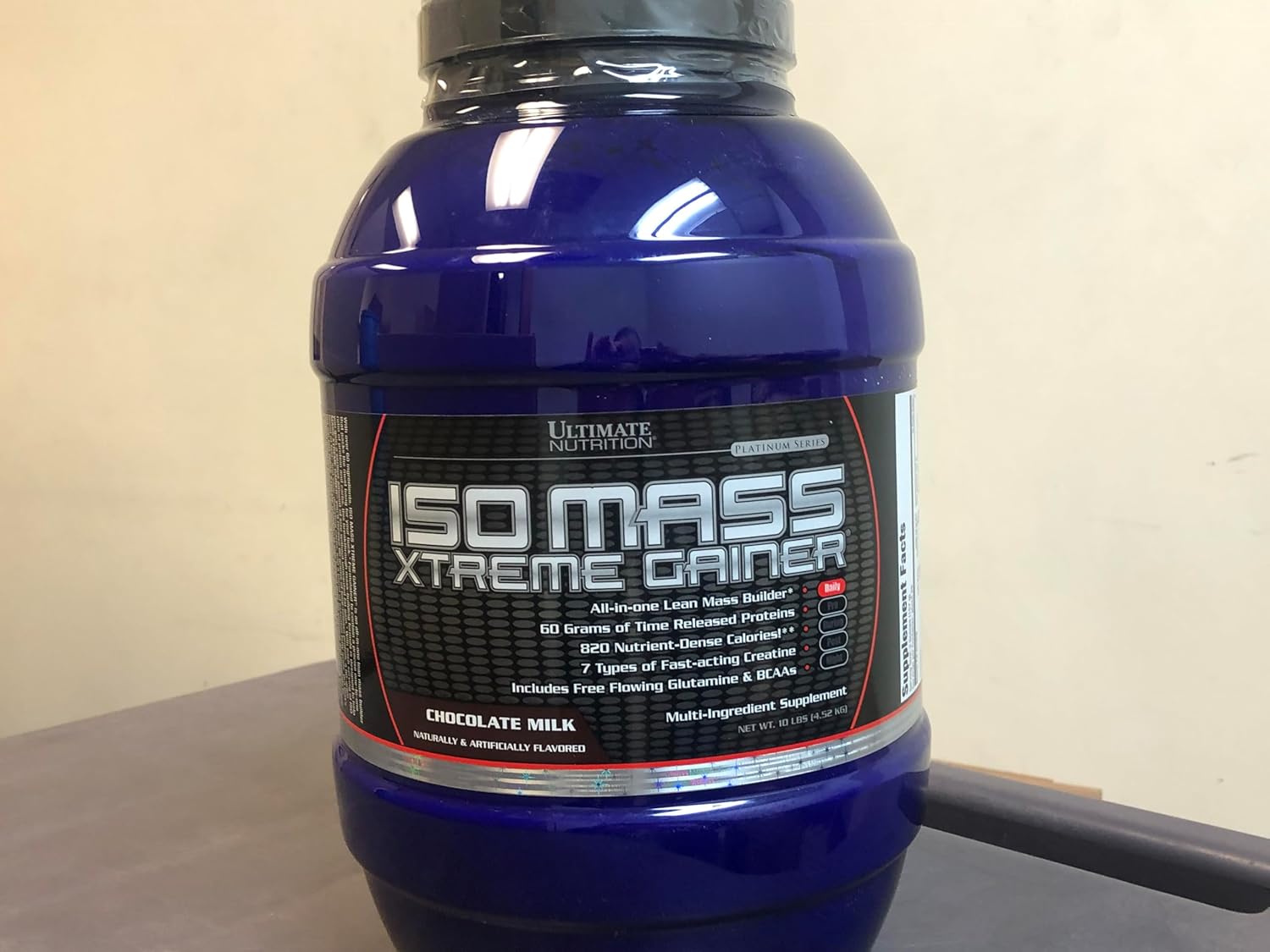 Ultimate Nutrition ISO Mass Xtreme Gainer Chocolate Protein Powder - 10 LBS, 60g Protein, Whey Isolate for Lean Muscle Gain - 30 Servings