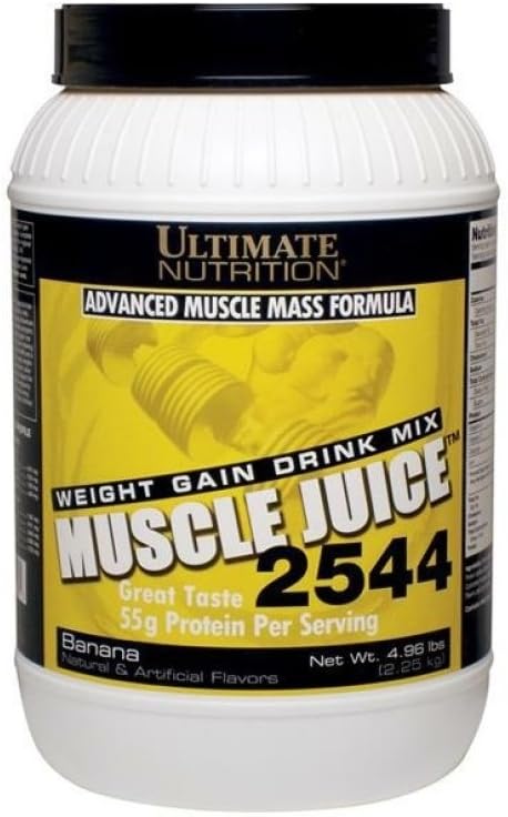 Ultimate Nutrition Muscle Juice 2544 Weight Gain Drink Mix, 4.96 lb - Banana Flavor, Protein Blend for Lean Muscle Mass