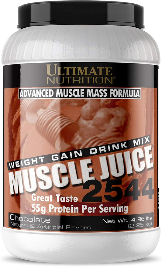 Ultimate Nutrition Muscle Juice 2544 Whey Protein Isolate, Chocolate, 4.96 Pounds - High Calorie Weight Gain Drink with 55g Protein