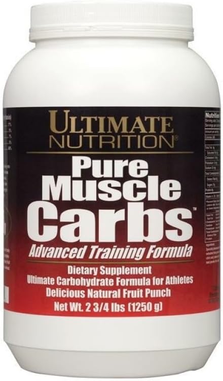 Ultimate Nutrition Pure Muscle Carbs: Complex Carbohydrate Powder for Energy - No Fat, No Cholesterol - Ideal for Muscle Gainers - Fruit Punch, 2.75 lbs