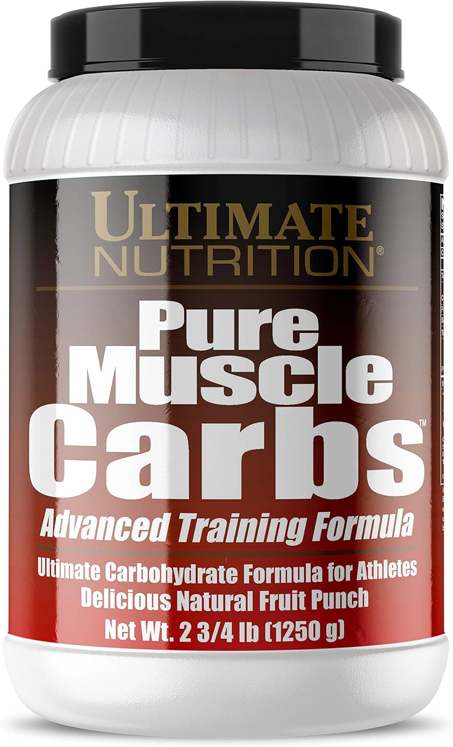 Ultimate Nutrition Pure Muscle Carbs: Complex Carbohydrate Powder for Energy - No Fat, No Cholesterol - Ideal for Muscle Gainers - Fruit Punch, 2.75 lbs