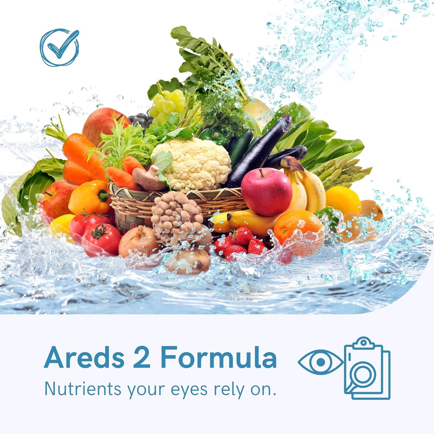 Ultimate Vision Care Supplement with Areds 2 Formula - 60ct - Lutein, Zinc, Vitamin A, Bilberry, Turmeric