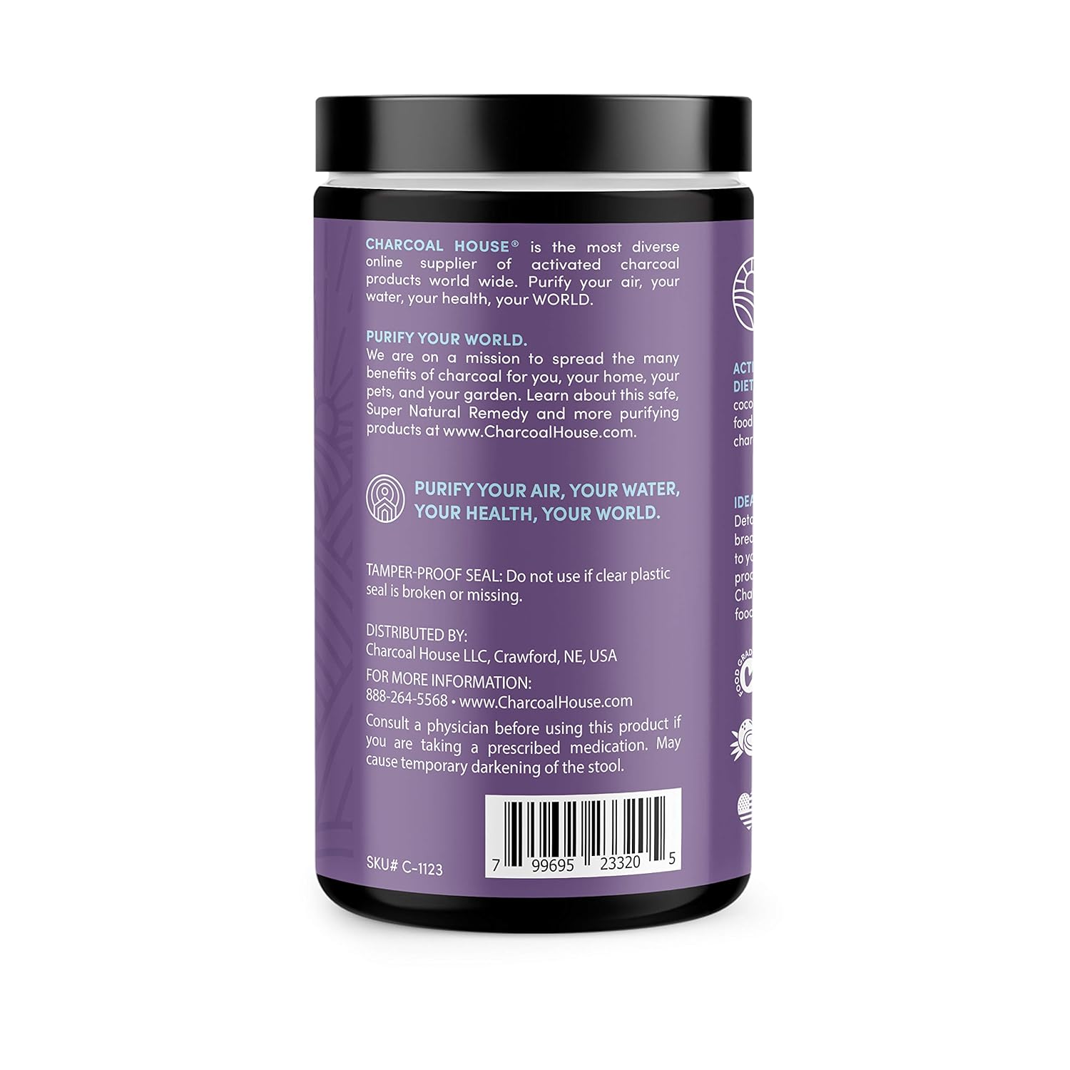 Ultra Fine Coconut Activated Charcoal Powder - Ideal for Culinary and Cosmetic Use, Smooth Texture for Smoothies, Ice Creams, and Soaps - Soft Finish, No Grit!