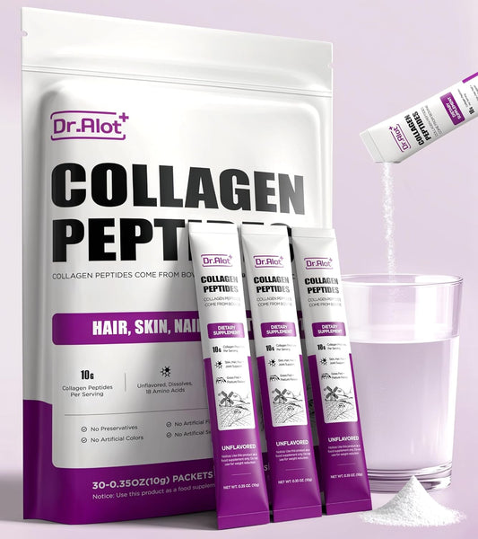 Ultra High Absorption Collagen Peptides Powder with 2X Boost for Skin, Hair, Nails & Joints - Unflavored Supplement with Type 1 & 3 Collagen, Vitamin C - 30 Servings for Men & Women
