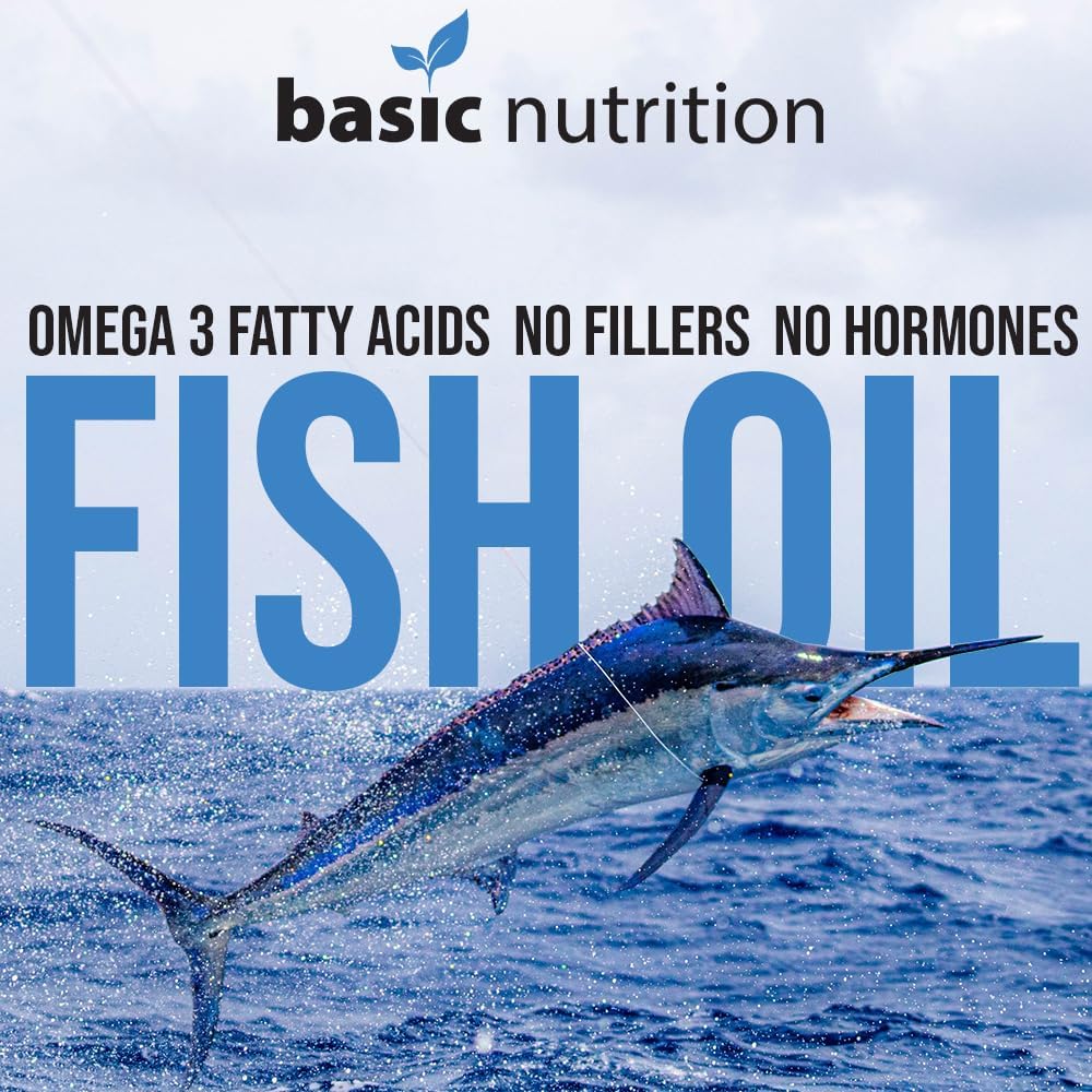 Ultra High Potency Fish Oil Supplement | 1250mg Omega 3 Fatty Acids with EPA & DHA | Hormone-Free, Non-GMO, Gluten-Free | Made in USA