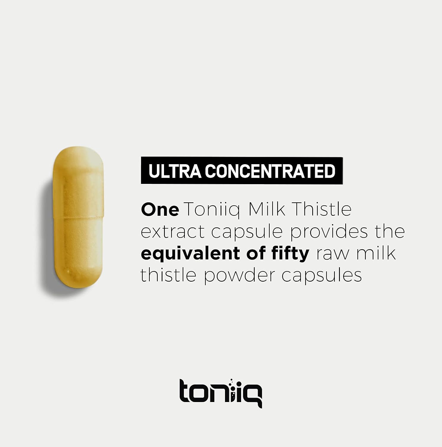 Ultra High Potency Milk Thistle Extract - 50:1 Concentration with 80% Silymarin - Third-Party Tested - 240 Capsules