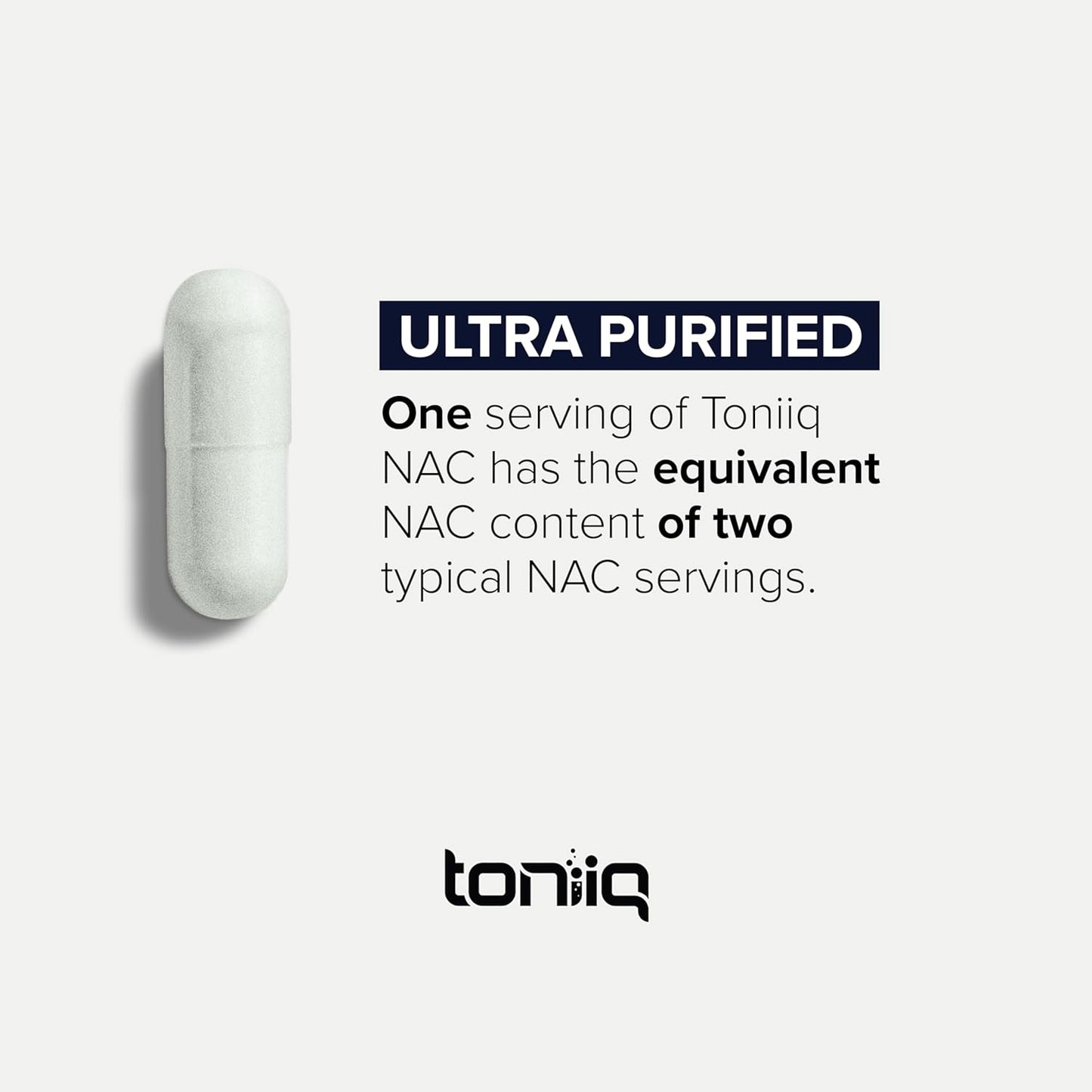 Ultra High Strength 1300mg NAC - 2 Month Supply - 98%+ Purity - Bioavailable N Acetyl Cysteine Supplement - 120 Capsules