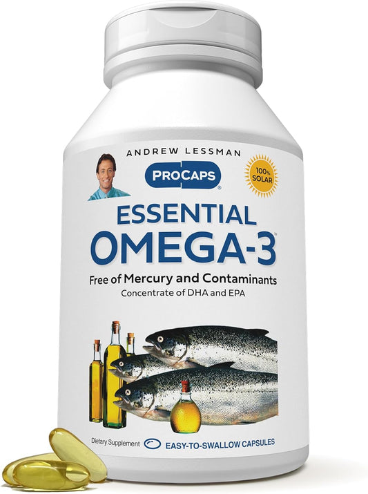 Ultra-Pure High Potency Omega-3 Softgels - 600 Unflavored Softgels with High DHA, No Contaminants or Mercury - Easy to Swallow Omega-3 Supplement