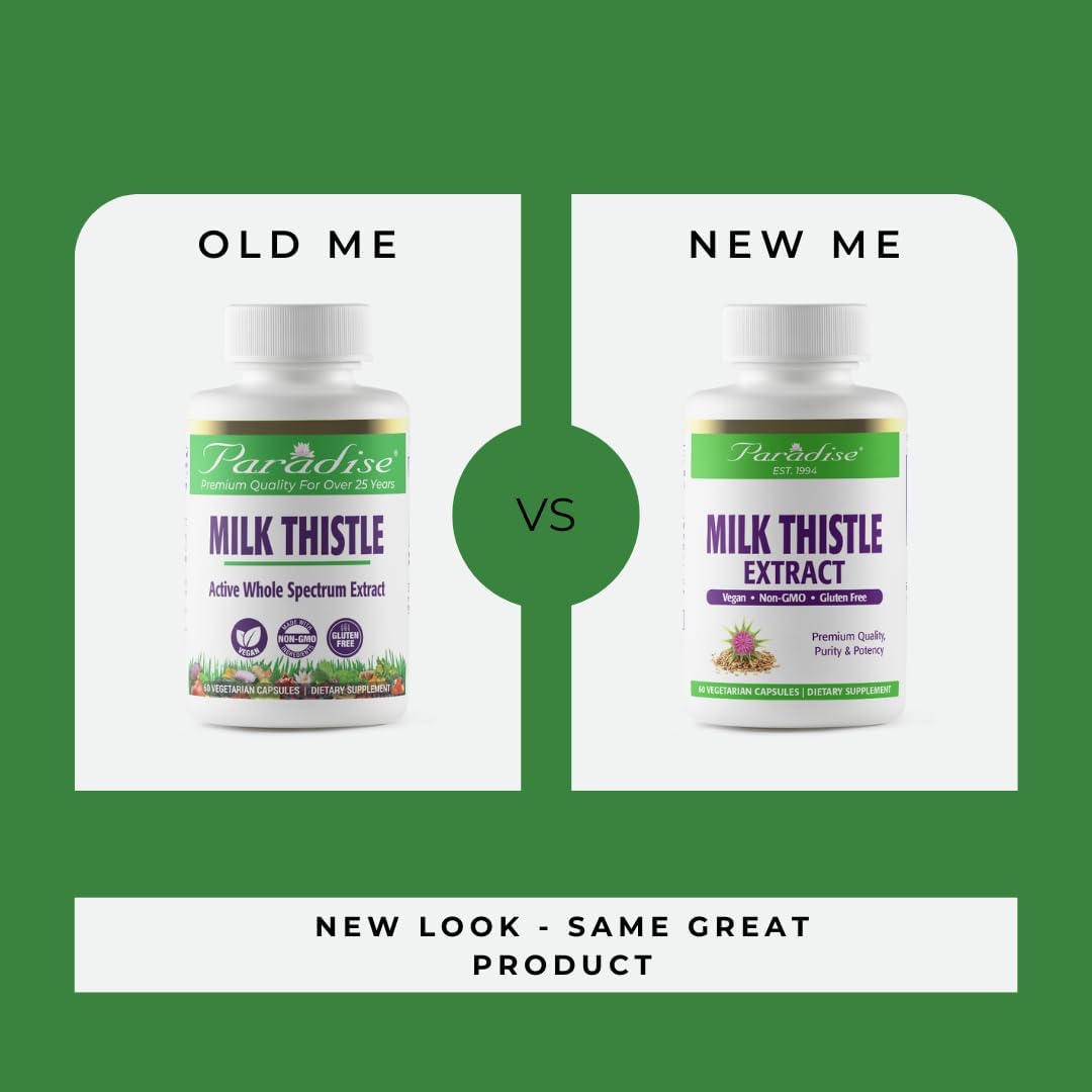 Ultra Pure Milk Thistle Extract Capsules - 120 Vegan Capsules, Non GMO, Gluten Free, High Potency Formula, Whole Spectrum Formula