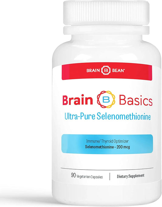 Ultra-Pure Selenomethionine for Thyroid Function & Immune Support - 200 mcg Selenium - 90 Servings
