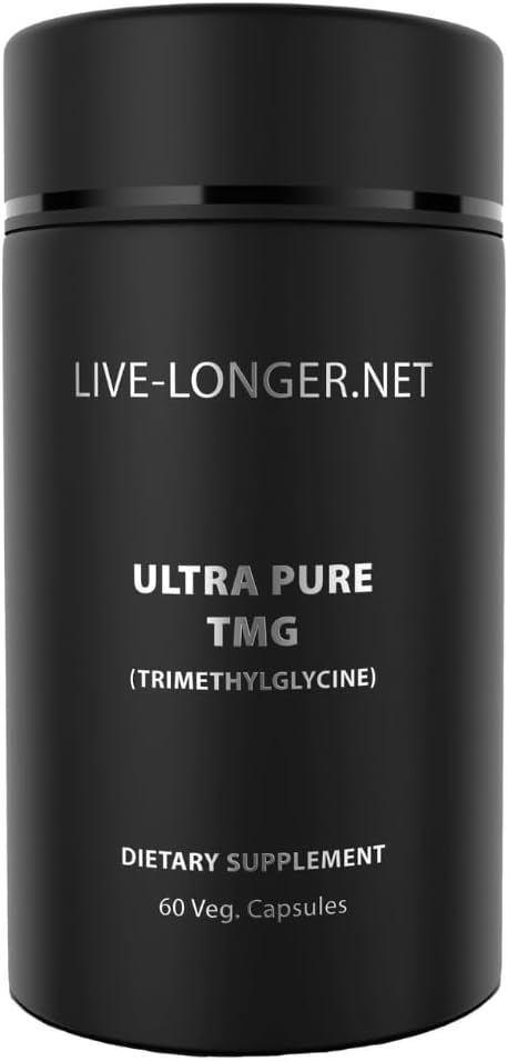 Ultra Pure TMG Dietary Supplement for Longevity - 60 Veg Capsules by Live-Longer.net